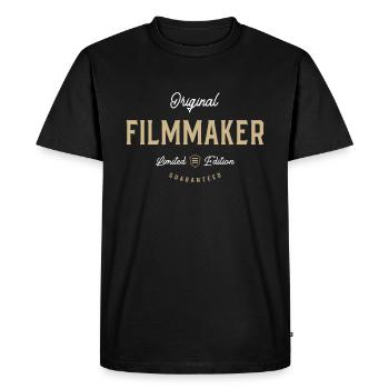 Cinéaste Drôle Titre du poste Profession Anniversaire - T-shirt Premium bio Homme - noir - Devant - Nico (187cm)