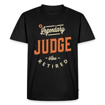 Judge Funny Job Title Profession Birthday Worker - Men's Premium Organic T-Shirt - black - Front - Nico (187cm)