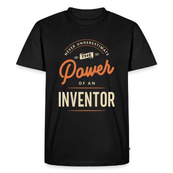 Inventeur Drôle Titre du poste Profession Anniversaire - T-shirt Premium bio Homme - noir - Devant - Nico (187cm)