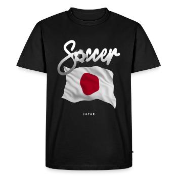 Japan Soccer - Japanese Flag - Men's Premium Organic T-Shirt - black - Front - Nico (187cm)