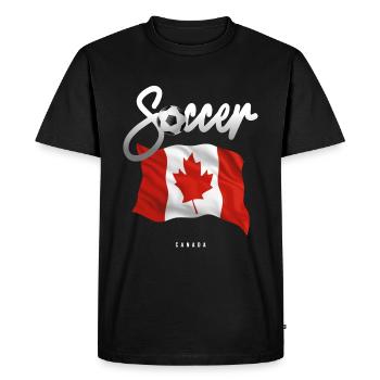 Canada Soccer - Canadian Flag - Men's Premium Organic T-Shirt - black - Front - Nico (187cm)