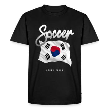 South Korea Soccer - Korean Flag - Men's Premium Organic T-Shirt - black - Front - Nico (187cm)
