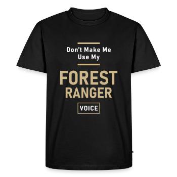 Garde forestier Profession Emploi Travailleur d’anniversaire - T-shirt Premium bio Homme - noir - Devant - Nico (187cm)