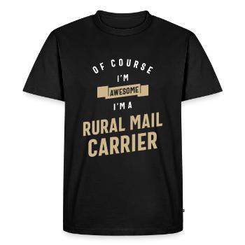 Travailleur d’anniversaire de travailleur de l’emploi de facteur rural - T-shirt Premium bio Homme - noir - Devant - Nico (187cm)