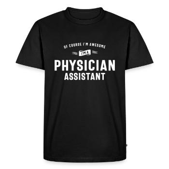 Physician Assistant Job Occupation Birthday Worker - Men's Premium Organic T-Shirt - black - Front - Nico (187cm)