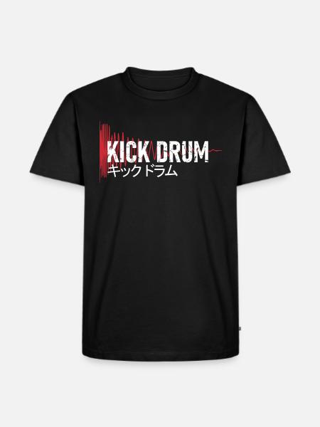 Kick Drum - キックドラム - Synthesizer - Männer Premium Bio T-Shirt - Schwarz