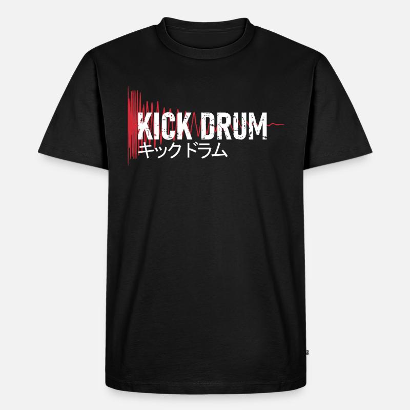 Kick Drum - キックドラム - Synthesizer - Männer Premium Bio T-Shirt - Schwarz
