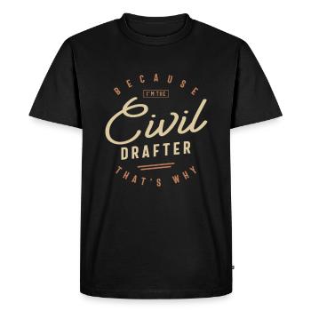 Civil Drafter Emploi Profession Birthday Worker - T-shirt Premium bio Homme - noir - Devant - Nico (187cm)
