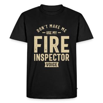 Fire Inspector Job Occupation Birthday Worker - Men's Premium Organic T-Shirt - black - Front - Nico (187cm)
