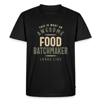 Drôle génial Food Batchmaker Job Occupation - T-shirt Premium bio Homme - noir - Devant - Nico (187cm)
