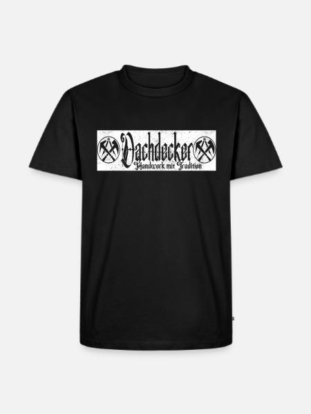 Dachdeckermeister Dachdecker Handwerk Tradition - Männer Premium Bio T-Shirt - Schwarz