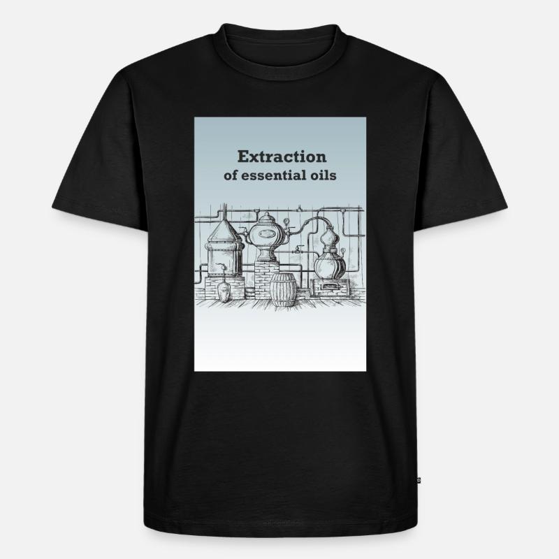Extraktion von ätherischen Ölen - Männer Premium Bio T-Shirt - Schwarz