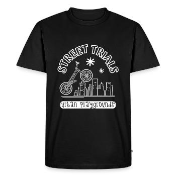 street TRIAL urban playground - Bicycle Sport bike - Men's Premium Organic T-Shirt - black - Front - Nico (187cm)