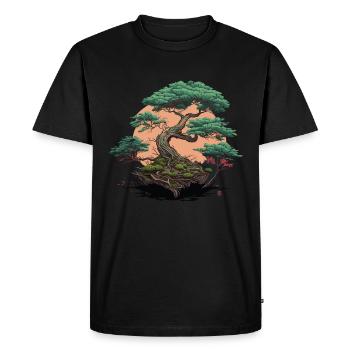 Fine Art of Bonsai - Men's Premium Organic T-Shirt - black - Front - Nico (187cm)