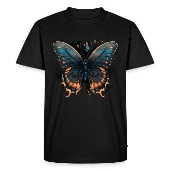Beaux papillons - T-shirt Premium bio Homme - noir - Devant - Nico (187cm)