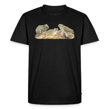 3 Klippschliefer - Wüstenschliefer - Klippdachs - Men's Premium Organic T-Shirt - black - Front - Nico (187cm)