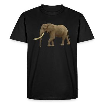 Elephant - Elephants - Wildlife in Africa - Eli - Men's Premium Organic T-Shirt - black - Front - Nico (187cm)