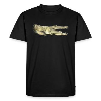 Crocodile - Reptile - Predator in Africa - Men's Premium Organic T-Shirt - black - Front - Nico (187cm)
