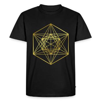 Graphics - graphic design - holy geometry - Men's Premium Organic T-Shirt - black - Front - Nico (187cm)
