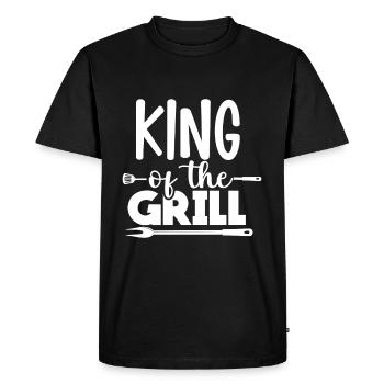 King Of The Grill - Men's Premium Organic T-Shirt - black - Front - Nico (187cm)