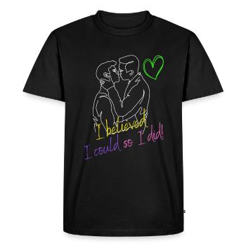 I believed i could - so i did - Men's Premium Organic T-Shirt - black - Front - Nico (187cm)