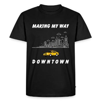 Me frayer un chemin vers le centre-ville - T-shirt Premium bio Homme - noir - Devant - Nico (187cm)