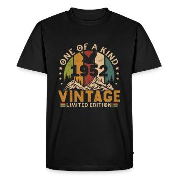 Vintage 1952 Rétro Cadeau D'anniversaire 1952 - T-shirt Premium bio Homme - noir - Devant - Nico (187cm)