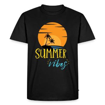 Summer vibes - T-shirt Premium bio Homme - noir - Devant - Nico (187cm)