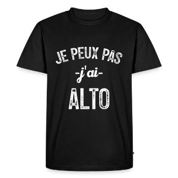 je peux pas j ai alto - T-shirt Premium bio Homme - noir - Devant - Nico (187cm)