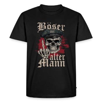 Evil Old Man - Men's Premium Organic T-Shirt - black - Front - Nico (187cm)