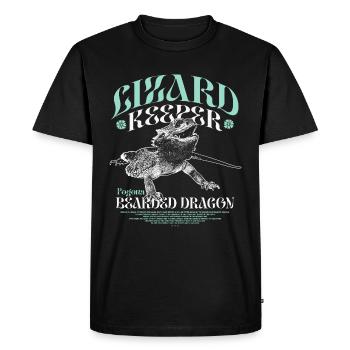 Dragon barbu Pogona Dragons barbus - T-shirt Premium bio Homme - noir - Devant - Nico (187cm)