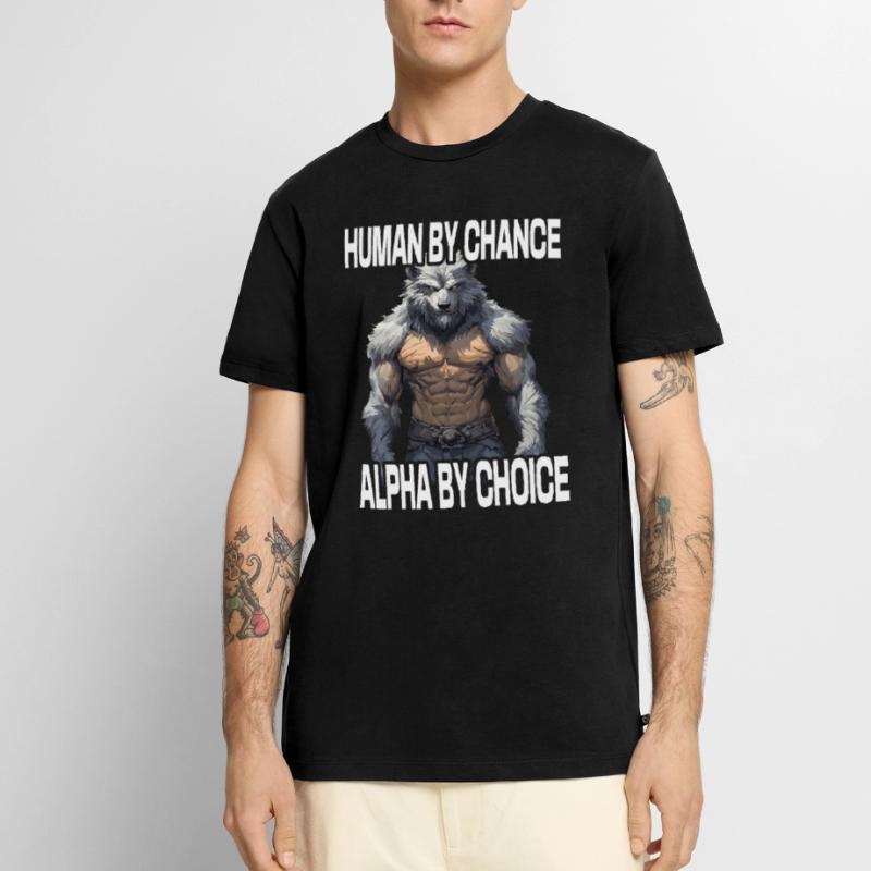 Werwolf Alpha Wolf Meme Männer Premium Bio T-Shirt