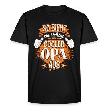 Grand-père grand-père disant - T-shirt Premium bio Homme - noir - Devant - Nico (187cm)