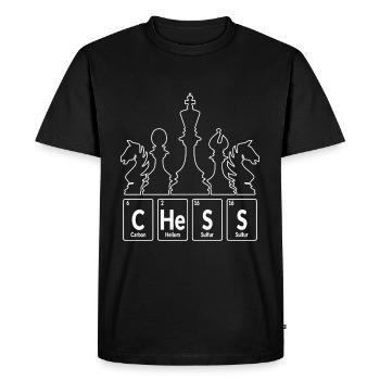 Chess - Chess Periodic Table Chemistry - Men's Premium Organic T-Shirt - black - Front - Nico (187cm)