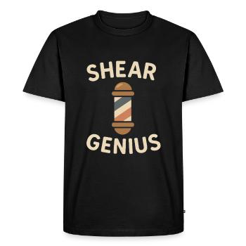 Shear Genius Hairdresser Saying Haircutting Quote - Men's Premium Organic T-Shirt - black - Front - Nico (187cm)