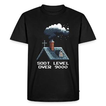 Chimney Sweep Soot Level Retro Pixel Art Gaming - Men's Premium Organic T-Shirt - black - Front - Nico (187cm)