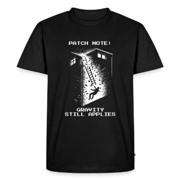 Ramoneur Gravity Roof Rétro Pixel Art - T-shirt Premium bio Homme - noir - Devant - Nico (187cm)