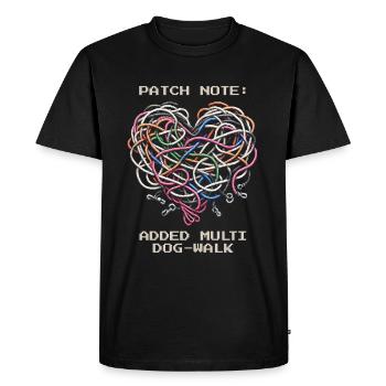 Mise à jour sur la promenade de chiens à plusieurs chiens | Refuge pour animaux bénévolat vie quotidienne - T-shirt Premium bio Homme - noir - Devant - Nico (187cm)