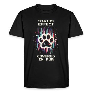 Statut de la fourrure Active | Refuge pour animaux Niveau de poils d’animaux de tous les jours - T-shirt Premium bio Homme - noir - Devant - Nico (187cm)