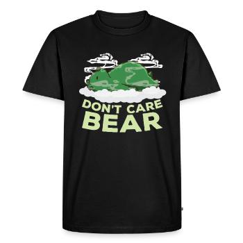 Bear Kiffen Relax Dont Care Bear - Men's Premium Organic T-Shirt - black - Front - Nico (187cm)