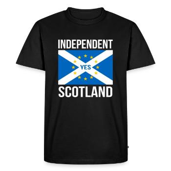 SCOTTISH INDEPENDENCE INDEPENDENT SCOTLAND - EU - Men's Premium Organic T-Shirt - black - Front - Nico (187cm)