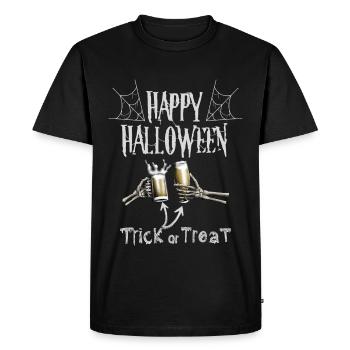 Joyeux Halloween - Alcool ou acide - T-shirt Premium bio Homme - noir - Devant - Nico (187cm)