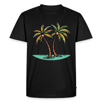Palm Island - Men's Premium Organic T-Shirt - black - Front - Nico (187cm)