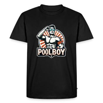 Pool Boy , Lifeguard , Lifeguard , Swimmi - Men's Premium Organic T-Shirt - black - Front - Nico (187cm)