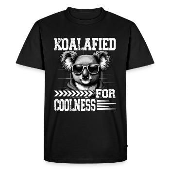 Koalafied pour la fraîcheur Ours Koala drôle - T-shirt Premium bio Homme - noir - Devant - Nico (187cm)