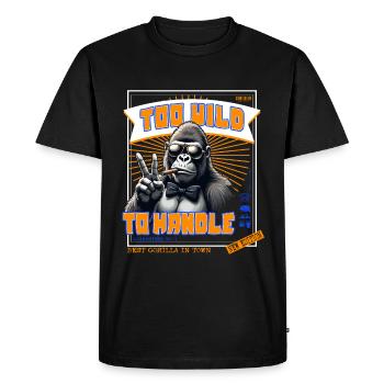 Trop sauvage pour gérer le style vintage cool Gorilla - T-shirt Premium bio Homme - noir - Devant - Nico (187cm)