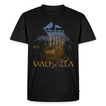 Valhalla Viking Vikings Bjoern côté fer - T-shirt Premium bio Homme - noir - Devant - Nico (187cm)