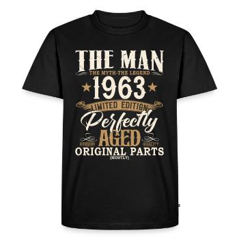 1963 Jahrgang Mann Mythos Legende Geburtstag - Men's Premium Organic T-Shirt - black - Front - Nico (187cm)