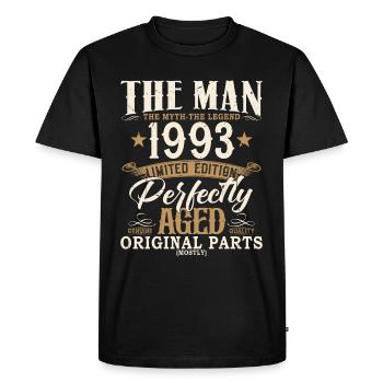 1993 Jahrgang Mann Mythos Legende Geburtstag - Men's Premium Organic T-Shirt - black - Front - Nico (187cm)
