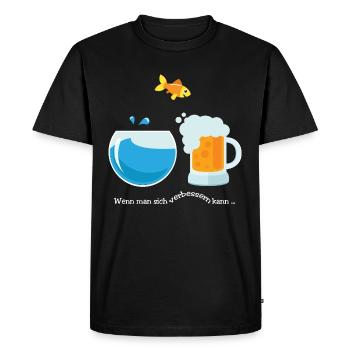 Poisson rouge (Édition Il-Meilleur) - T-shirt Premium bio Homme - noir - Devant - Nico (187cm)